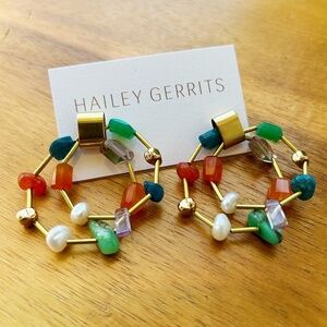 HAILEY GERRITS // SURYA EARRINGS Pearl, Amethyst, and Gemstones